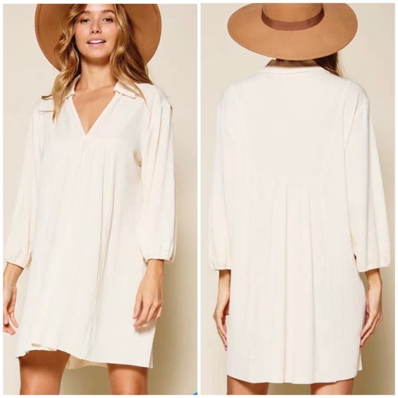 Trend Setter Diva Boutique Dresses & Skirts - #45 LONG SLEEVE V-NECK TUNIC MINI DRESS